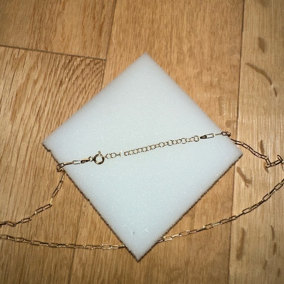 Argento Vivo Gold Thin Paperclip Chain Necklace NWB - Picture 8 of 9
